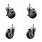 Service Caster 3.5'' Maroon Poly Wheel Swivel 7/16'' Grip Ring Stem Caster Set 2 Brakes, 4PK GR20S3514-PPUB-MRN-TLB-716138-2-S-2 - alternate 1